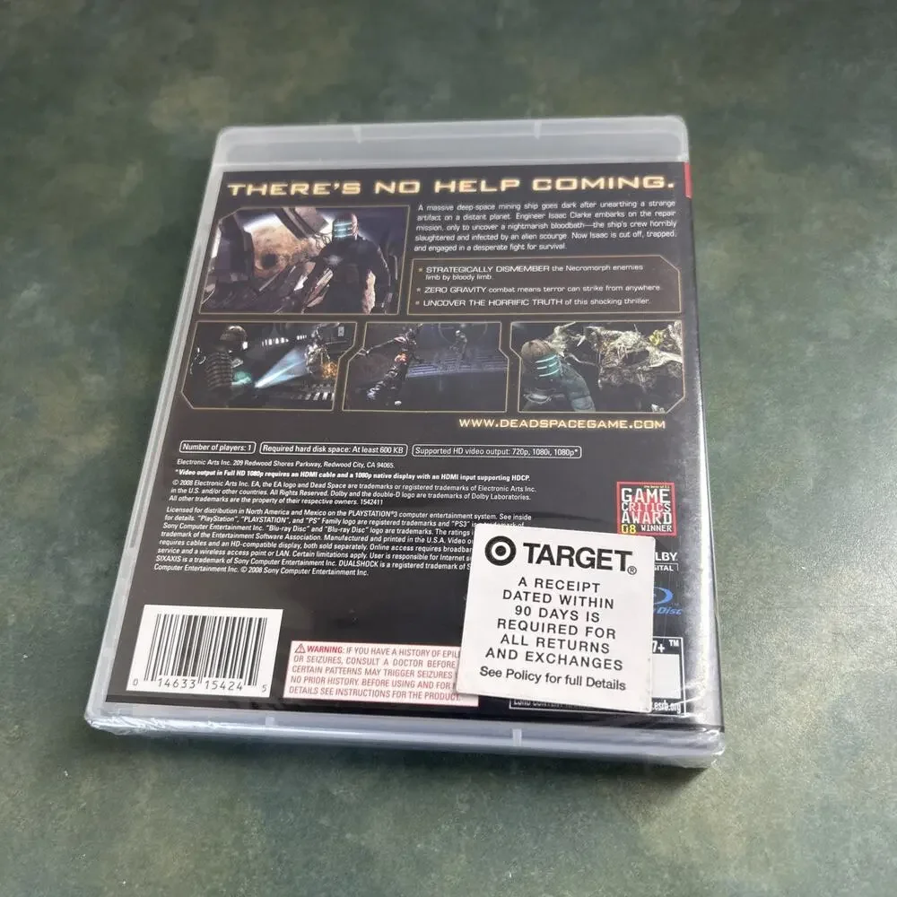 Dead Space PS3 PlayStation 3 2008 EA New Sealed Shrink Wrap Torn Sticker READ